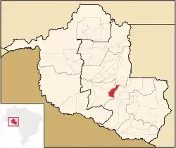 Location in Rondônia  state