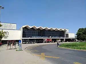 Railway station by Imre Farkas and Milan Matović in Novi Sad, 1964