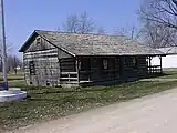 Restored Isaac & Samuel Novinger log cabin, Novinger Missouri.