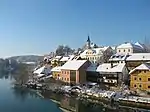 Breg, the old part of Novo Mesto along the Krka River