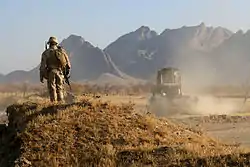 A US Marine combat engineer in Now Zad in December 2009.