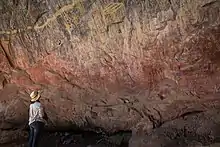 Image 14Ancient (but graffitied) Rock Art in Nsalu Cave, Kasanka National Park in North-Central Zambia. (from Zambia)