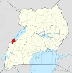 District location in Uganda