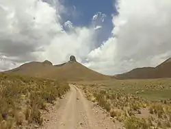 Nuñu Qullu ("breast mountain") in the Santiago de Machaca Municipality