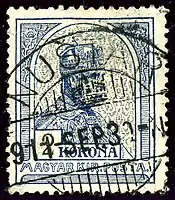 Hungarian Kingdom stamp cancelled at Nuštar in 1911