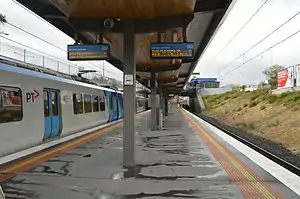 Belgrave bound xtrapolis at Nunawading platform 2