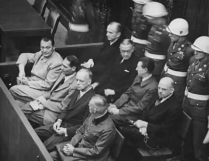 Image 11The defendants sitting in the dock during the Nuremberg Trials