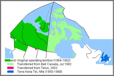 Northwestel operating area