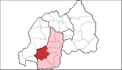 Shown within Southern Province and Rwanda