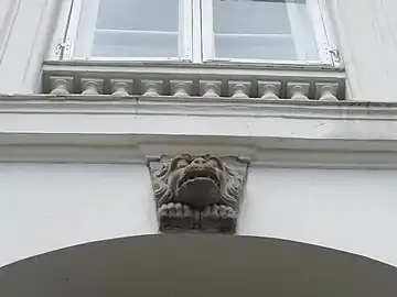 Lion head above the gate