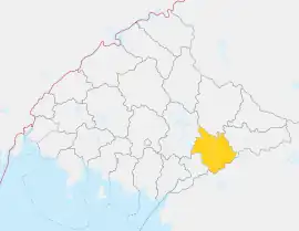 Location of Nyŏngbyŏn County