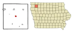 Location of Primghar, Iowa