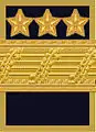 Flight suit sleeve insignia (Ärmmatta m/02) for a lieutenant general(1972–present)