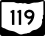 State Route 119 marker