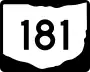 State Route 181 marker