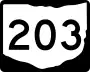 State Route 203 marker