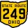 State Route 249 marker