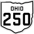 State Route 250 marker