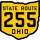 State Route 255 marker