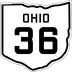 State Route 36 marker