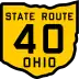 State Route 40 marker