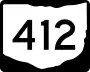 State Route 412 marker