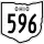 State Route 596 marker