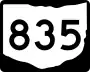 State Route 835 marker