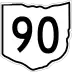 State Route 90 marker