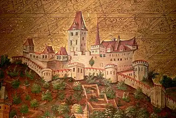 14th century painting of the Veste Oberhaus castle