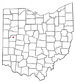 Location of Anna, Ohio