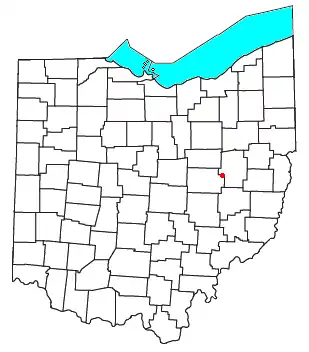 Location of Bakersville, Ohio