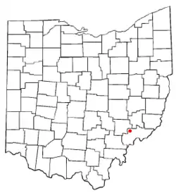 Location of Beverly, Ohio