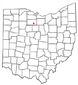 Location of Bloomville, Ohio