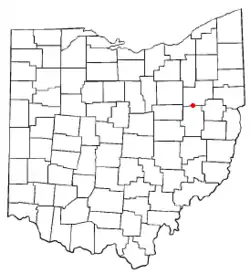 Location of Bolivar, Ohio