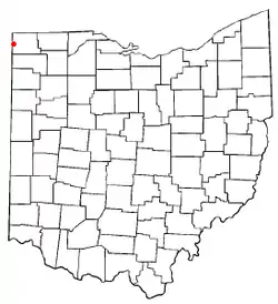 Location of Edon, Ohio