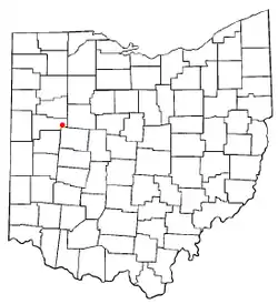 Location of New Hampshire, Ohio