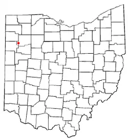 Location of Ottoville, Ohio