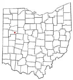 Location of Saint Johns, Ohio