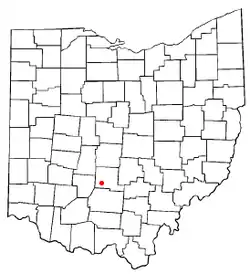 Location of Williamsport, Ohio