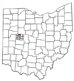 Location of Richland Township in Ohio