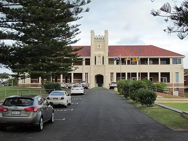 The current facade of Nagle Catholic College