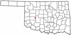 Location of Colony, Oklahoma