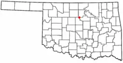 Location of Orlando, Oklahoma