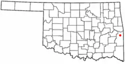 Location of Shady Point, Oklahoma