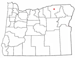 Location of Gopher Flats, Oregon