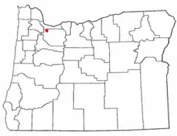 Location of Oatfield, Oregon