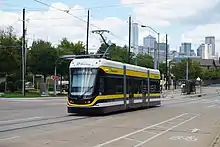 A streetcar in the Oak Cliff area in 2016