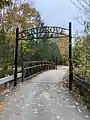 The cemetery's bridge crossing the Rockland Branch railroad