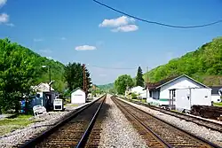 View along the railroad tracks in Oakvale